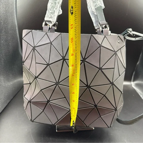 Geometric Black Shoulder Bag - Picture 9 of 10